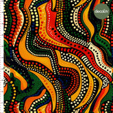 Ethnic African Dotted and Geometric Patterned Fabrics Patterned Digital Printed Fabric